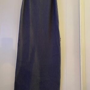 Elegant Grayish  Blue Heavyweight WovenWomen's Skirt